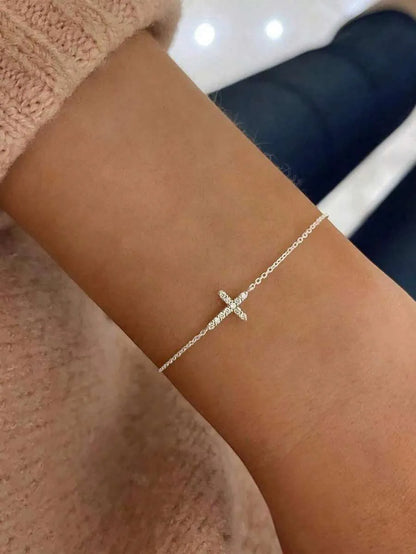 Sideways Cross Bracelet