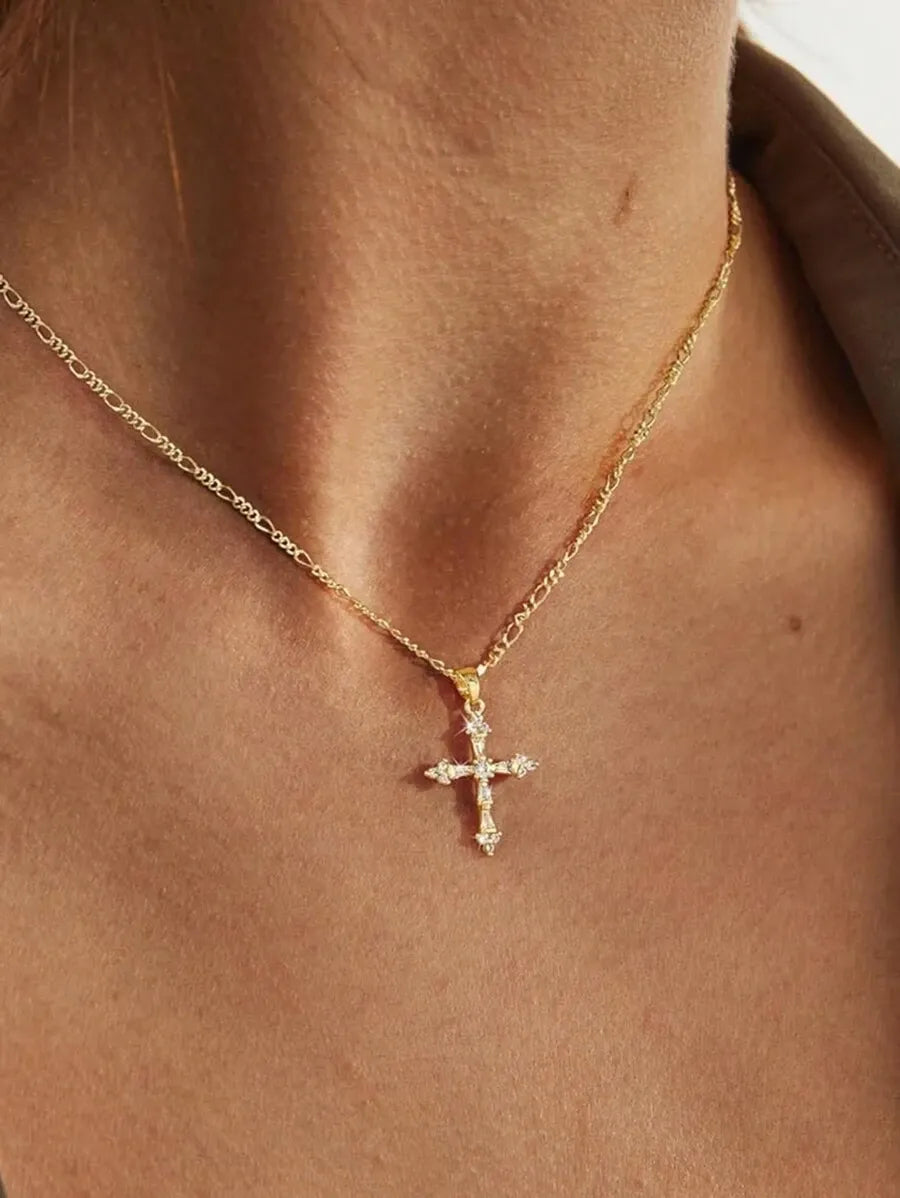 Sparkle Cross Necklace – Crystal Cross Pendant