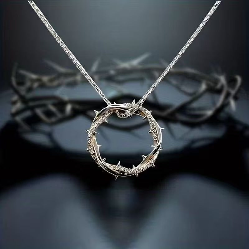 Crown of Thorns Necklace – Circle Pendant