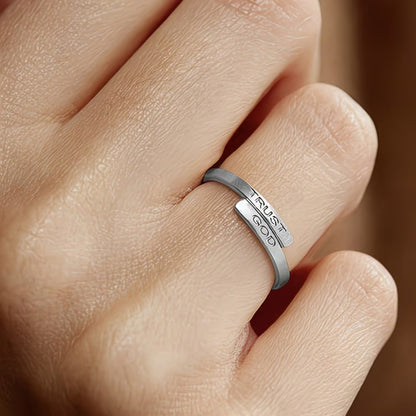 "Trust God" Wrap Ring