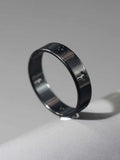 Faith Band Ring – Black Cross Cutout