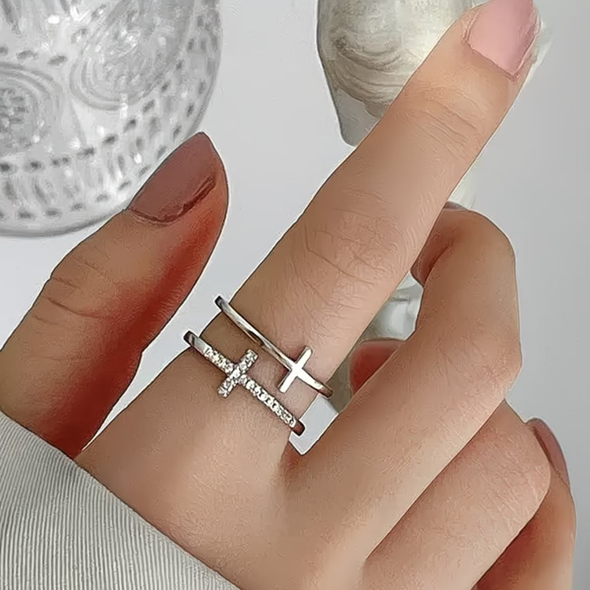 Double-Band Cross Ring