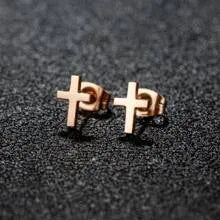 Minimalist Cross Stud Earrings