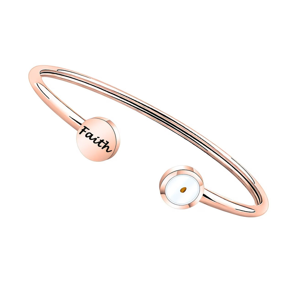 "Faith Over Fear" Mustard Seed Bangle