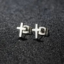 Minimalist Cross Stud Earrings
