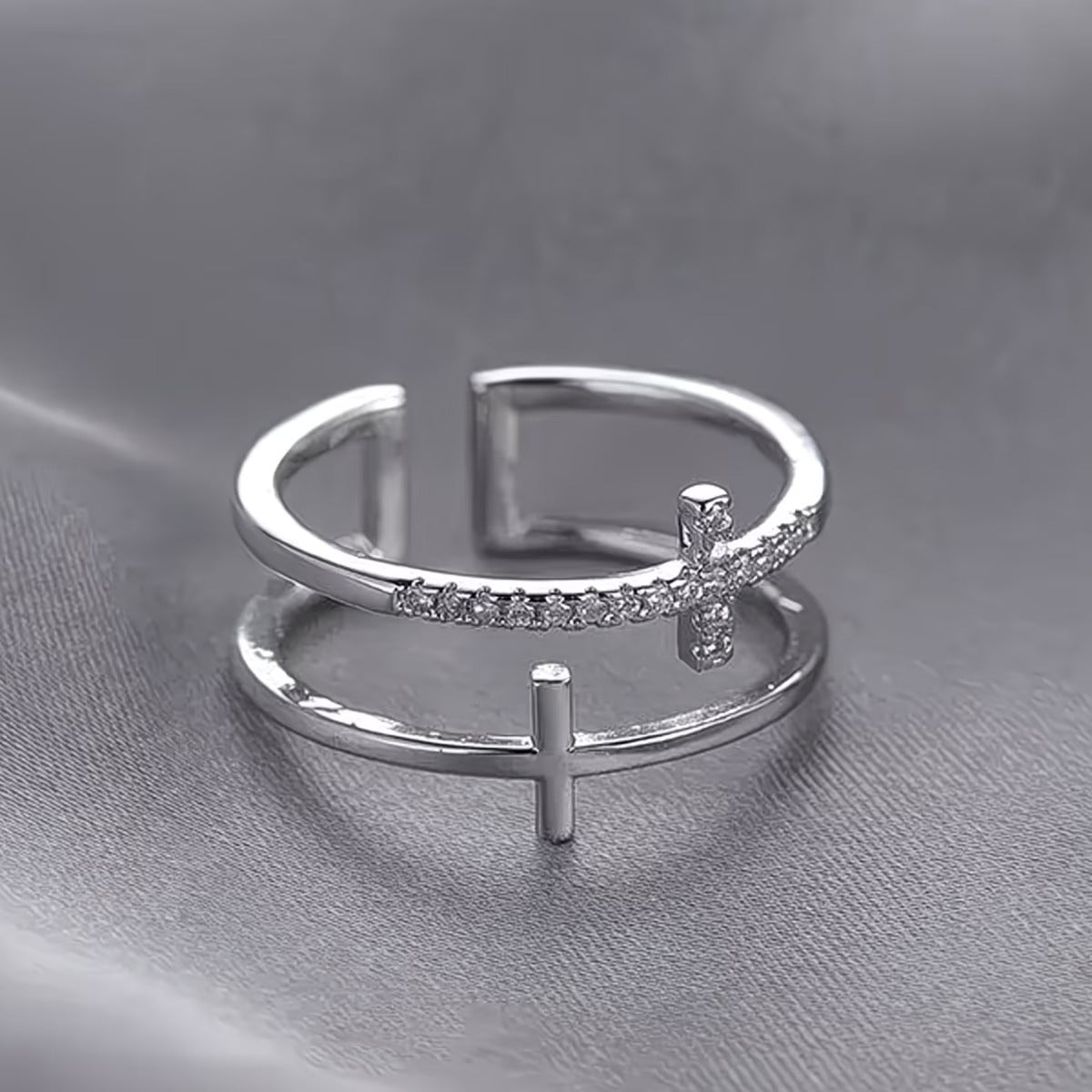 Double-Band Cross Ring