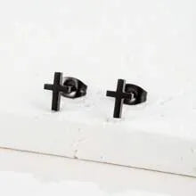 Minimalist Cross Stud Earrings