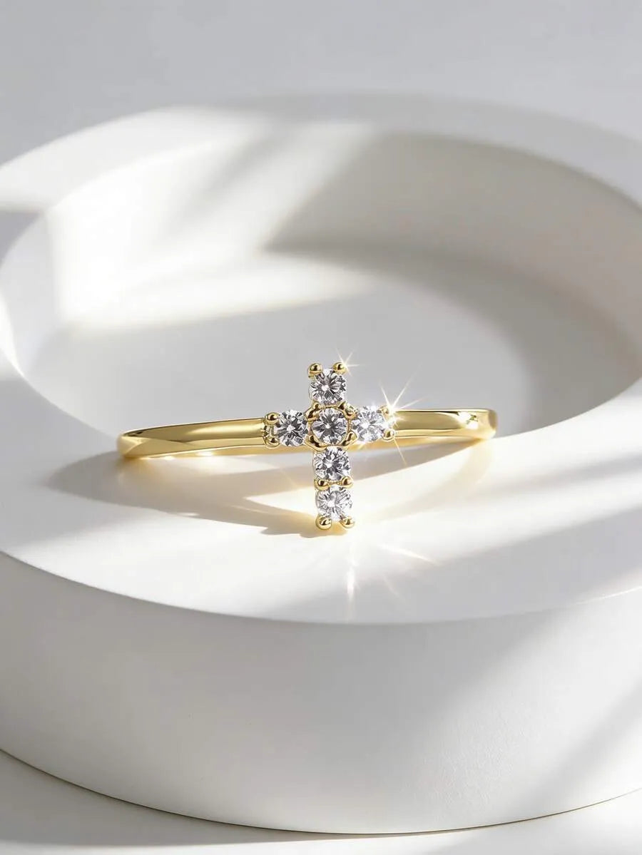 Golden Cross Ring