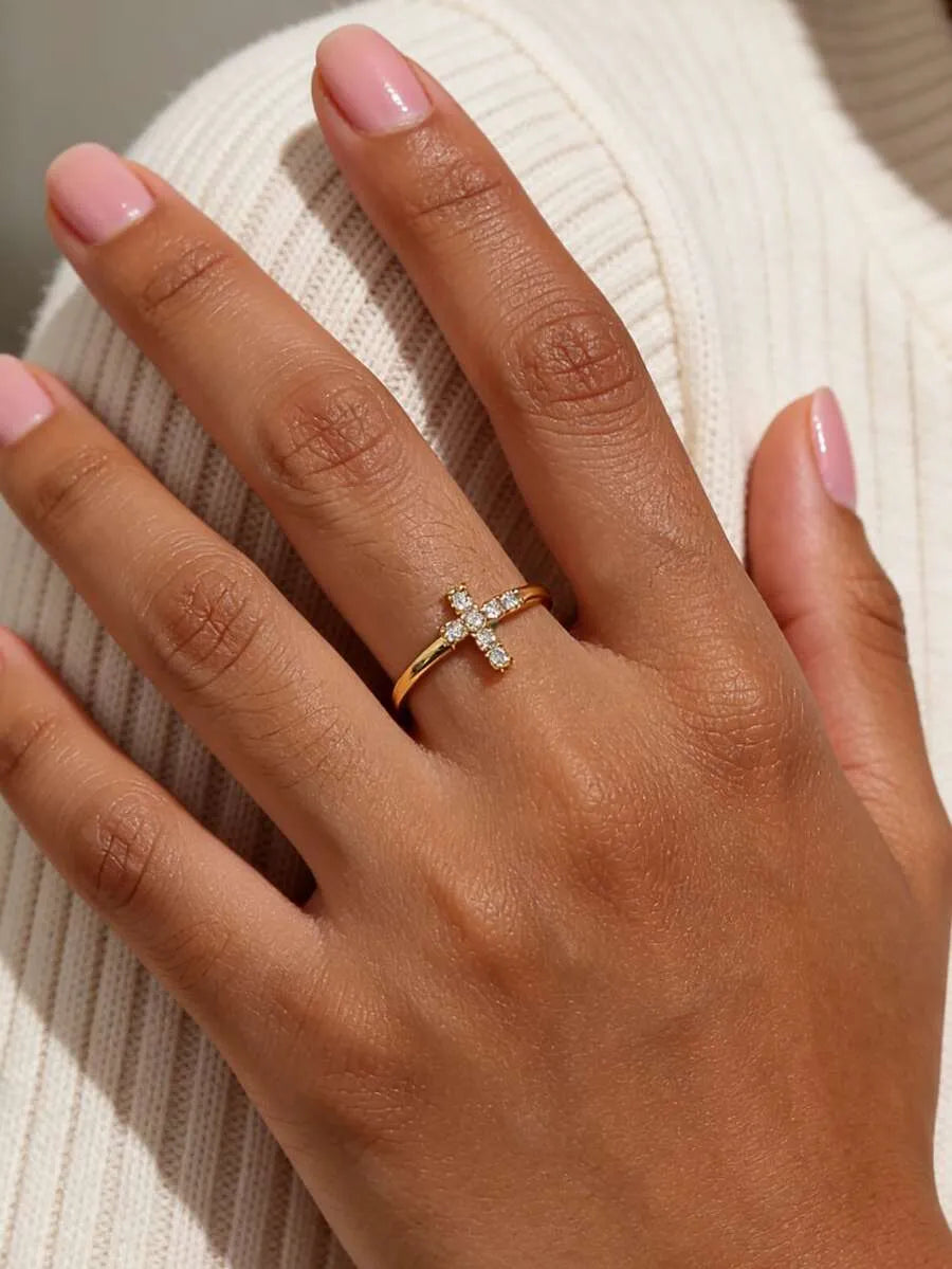 Golden Cross Ring