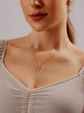 Classic Cross Necklace – Simple Gold Pendant